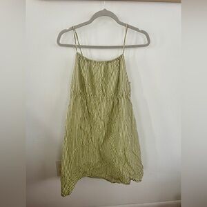 The lullaby club green stripe cami dress